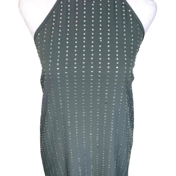 Susana Monaco Dress Women's Sz S Steel Grey Sequin Halter Short Trendy Party - Picture 4 of 14